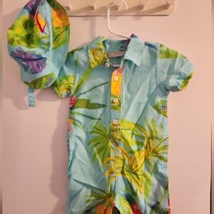 CHILDREN'S PLACE - Baby Boys Tropical Romper 2-Piece Outfit Set (NWT)
